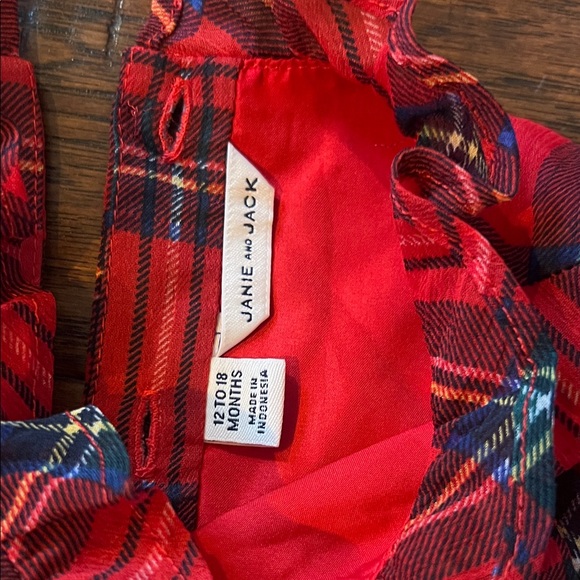 Janie and Jack holiday Plaid Ruffled Dress - Picture 2 of 7